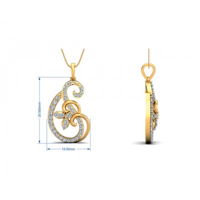 Freya Round Brilliant Diamond Pendant